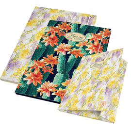 CARTELLA CON ELASTICO NATURE FLOWERS - 26 X 35,5 X 1,2 CM - 3LEMBI - PIGNA 100054