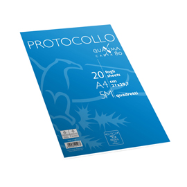 FOGLI PROTOCOLLO - A4 - 5 MM - 80 GR - PIGNA - CONF. 20 PEZZI 98514