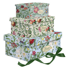 SET SCATOLE REGALO - FANTASIA FLOWERS - DIMENSIONI ASSORTITE - CARTONCINO - PIGNA - CONF. 3 PEZZI 102589