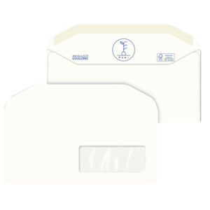 BUSTE BIANCHE KAMI - IN CARTA RICICLATA - CON FINESTRA - 110X230 MM - 100 GR - PIGNA - CONF. 500 PEZZI 90092