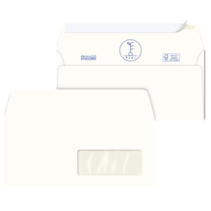 BUSTE BIANCHE KAMI - IN CARTA RICICLATA - CON FINESTRA - 110X230 MM - 100 GR - PIGNA - CONF. 500 PEZZI 90094