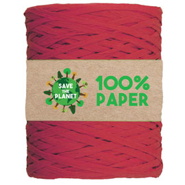 NASTRO RAFIA - 100 M - CARTA - ROSSO 07 - BRIZZOLARI 99278