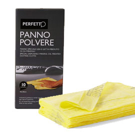 PANNO PULIPOLVERE - CON OLI MINERALI - 45X30 CM - GIALLO - PERFETTO - CONF. 10 PEZZI 74082