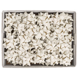 STELLE DI NASTRO CARTA ERBA - 15 MM X DIAM. 6,5 CM - AVORIO - BRIZZOLARI - CONF. 50 PEZZI 99268
