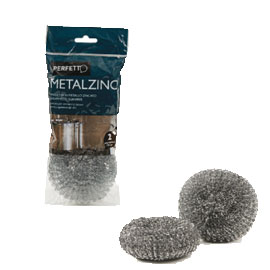 SPUGNA ZINCATA - 30 GR - METALLO ZINCATO - PERFETTO - CONF. 2 PEZZI 74079