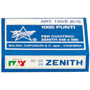 PUNTI ZENITH 130/E S100 - 6/4 - ACCIAIO NATURALE - METALLO - ZENITH - CONF. 1000 PUNTI 39021