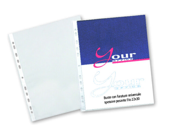 BUSTE FORATE F.U. 22x30 ANTIRIFLESSO 50PZ. MEDIO YOUR OFFICE 662212 64509