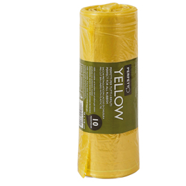 SACCHI RIFIUTI - 70X110 CM - 120 L - 20 MICRON - GIALLO CLASSIC - PERFETTO - CONF. 10 PEZZI 86556