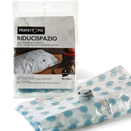 SACCO RIDUCISPAZIO - CHIUSURA CON ZIP E VALVOLA - 80X120 CM - PPL - TRASPARENTE - PERFETTO - CONF. 1 PEZZO 79774