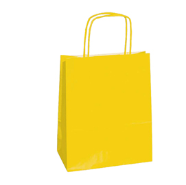 SHOPPER IN CARTA - MANIGLIE CORDINO - 26 X 11 X 34,5CM - GIALLO - CONF. 25 SACCHETTI 62748