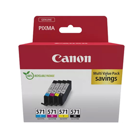 CANON CARTUCCIA CLI-571 C/M/Y/BK SEC CANCLI571MPS
