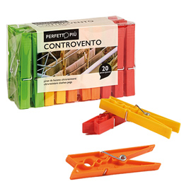 MOLLETTE BIANCHERIA CONTROVENTO COLOURS - COLORI ASSORTITI - PERFETTO - CONF. 20 PEZZI 99962