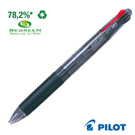 PENNA A SFERA A SCATTO MULTIFUNZIONE  FEED GP4 BEGREEN - PUNTA 1,0MM - NERO, BLU, ROSSO, VERDE - PILOT 48450