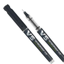 ROLLER HI TECPOINTT V5 RICARICABILE BEGREEN CON CAPPUCCIO - PUNTA 0,50MM - NERO  - PILOT 68092