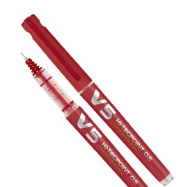 ROLLER HI-TECPOINT V5 RICARICABILE BEGREEN CON CAPPUCCIO - PUNTA 0,50MM - ROSSO - PILOT 68094