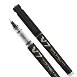 ROLLER HI TECPOINT V7 RICARICABILE BEGREEN CON CAPPUCCIO  - PUNTA 0,70MM - NERO - PILOT 68096