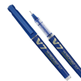 ROLLER HI TECPOINT V7 RICARICABILE BEGREEN CON CAPPUCCIO - PUNTA 0,70MM - BLU  - PILOT 68097