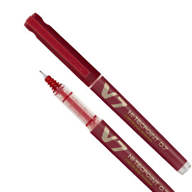 ROLLER HI TECPOINT V7 RICARICABILE BEGREEN CON CAPPUCCIO  - PUNTA 0,70MM - ROSSO - PILOT 68098