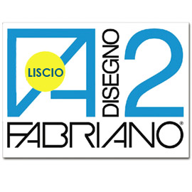 ALBUM F2 -24X33CM - 10 FOGLI - 110GR - LISCIO - PUNTO METALLICO - FABRIANO 78475