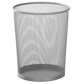 CESTINO GETTACARTE -  TONDO - METALLO TRAFORATO - GRIGIO ARGENTO - PERFETTO 99350