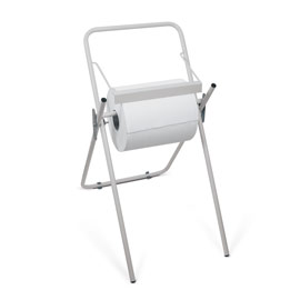 PORTA BOBINA ASCIUGATUTTO DA TERRA - 40X44X80 CM - METALLO - BIANCO - PERFETTO 76342