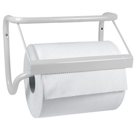 PORTA BOBINA ASCIUGATUTTO DA MURO - METALLO - 34X20X30 CM - BIANCO - PERFETTO 76341