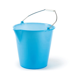 SECCHIO CON BECCO - POLITENE-METALLO - 12 L - AZZURRO - IN FACTORY 74098