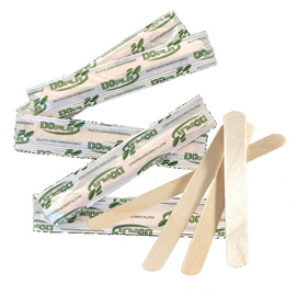 PALETTA - GREEN - IN LEGNO - 10,5 CM - IMBUSTATE SINGOLARMENTE - DOPLA - CONF. 50 PEZZI 95105