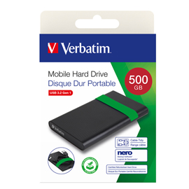HARD DISK PORTATILE RICONDIZIONATO USB3.2 GEN 1 500GB VERB053111