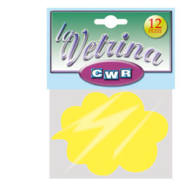 SEGNAPREZZI NUVOLA - 11X15,5 CM - GIALLO - CWR - CONF. 12 PEZZI 72125