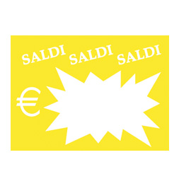 SEGNAPREZZI FLASH SALDI - 8X11 CM - COLORI ASSORTITI - CWR - CONF. 50 PEZZI 72121