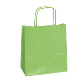 SHOPPER IN CARTA - MANIGLIE CORDINO - 18 X 8 X 24CM - MELA VERDE - CONF. 25 SACCHETTI 76993