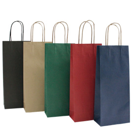 PORTABOTTIGLIE IN CARTA - MANIGLIE CORDINO - 14 X 9 X 38CM - BU - 71724