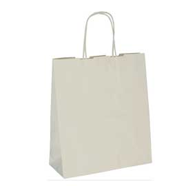 SHOPPER IN CARTA - MANIGLIE CORDINO - 22 X 10 X 29CM - SABBIA - CONF. 25 SACCHETTI 77531