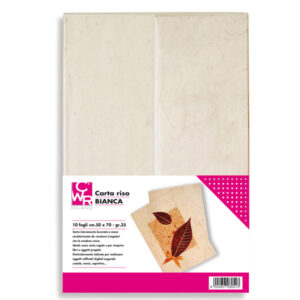 CARTA RISO - 50 X 70 CM - BIANCO - CWR - CONF. 10 FOGLI 89145