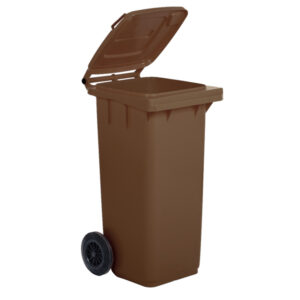 BIDONE CARRELLATO - 48X55X93 CM - 120 L - MARRONE - MOBIL PLASTIC 86724