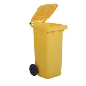 BIDONE CARRELLATO - 48X55X93 CM - 120 L - GIALLO - MOBIL PLASTIC 87254