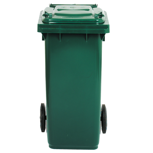 BIDONE CARRELLATO - 48X55X93 CM - 120 L - VERDE SCURO - MOBIL PLASTIC 86725
