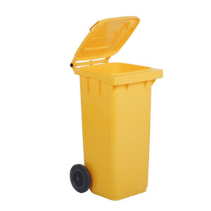 BIDONE CARRELLATO PER RACCOLTA DIFFERENZIATA - 240 L - GIALLO - MOBILPLASTIC 90961