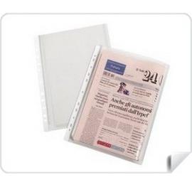 BUSTE FORATE CON SOFFIETTO - SUPERIOR - BUCCIA - 21X29,7 CM - TRASPARENTE - FAVORIT - CONF. 10 PEZZI 51225