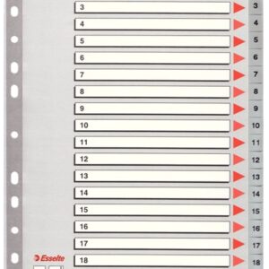 RUBRICA NUMERICA 1-20 A4 Gr ESSELTE