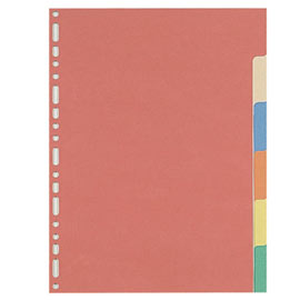 SEPARATORE - 6 TACCHE - CARTONCINO COLORATO 240 GR - 21X29,7 CM - MULTICOLORE - FAVORIT 56711