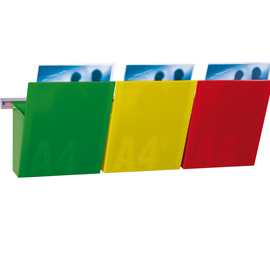 KIT VISION KANBAN - LARGHEZZA 75 CM - 3 TASCHE A4 (ROSSO, GIALLO, VERDE) - STUDIO T 77507
