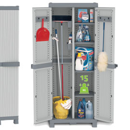 ARMADIO DOMINO WAVE - PPL - A 2 ANTE - BASE 3700 - 70X43,8X181,8 CM - GRIGIO - TERRY 71257