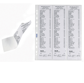 BUSTE FORATE PER SCONTRINI FISCALI - 6 SPAZI - 25,2X30,7 CM - TRASPARENTE - FAVORIT - CONF. 10 PEZZI 37637