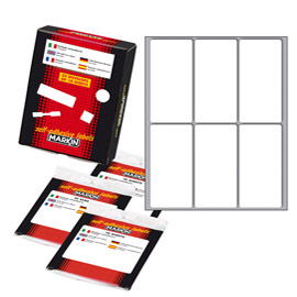 ETICHETTA ADESIVA - PERMANENTE - RETTANGOLARE - 73X37 MM - 6 ETICHETTE PER FOGLIO - 10 FOGLI PER BUSTA - BIANCO - MARKIN 31114