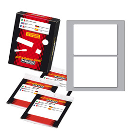 ETICHETTA ADESIVA - PERMANENTE - RETTANGOLARE - 95X66 MM - 2 ETICHETTE PER FOGLIO - 10 FOGLI PER BUSTA - BIANCO - MARKIN 31117