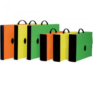 VALIGIA POLIONDA 254R CON DORSI RIGIDI 28X43X8,5FLUO 82015