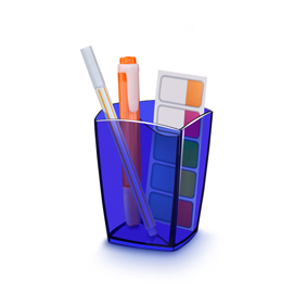 BICCHIERE PORTAPENNE 530H - 7,4X7,4X9,5 CM - ELECTRIC BLUE - CEP 87052