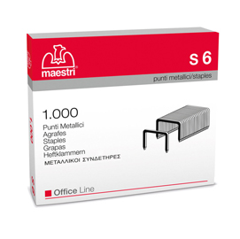PUNTI S6 - 23-6 - ACCIAIO - METALLO - ROMEO MAESTRI - CONF. 1000 PEZZI 45250